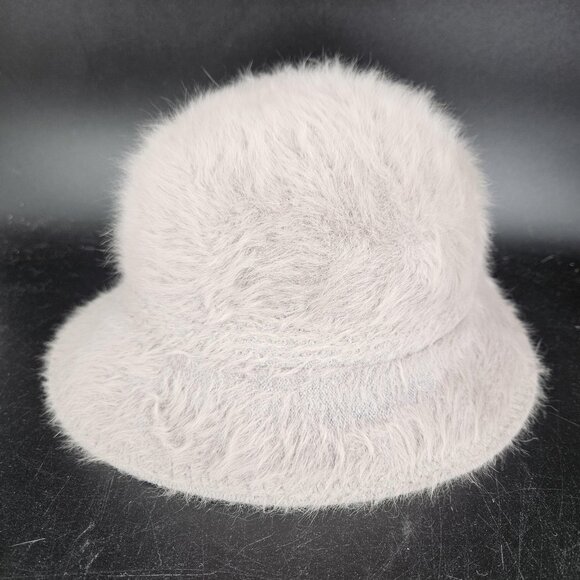 Vint Kangol Hat Bucket Cloche Fitted Womens Rabbit Angora Feather England 90s - Picture 4 of 11